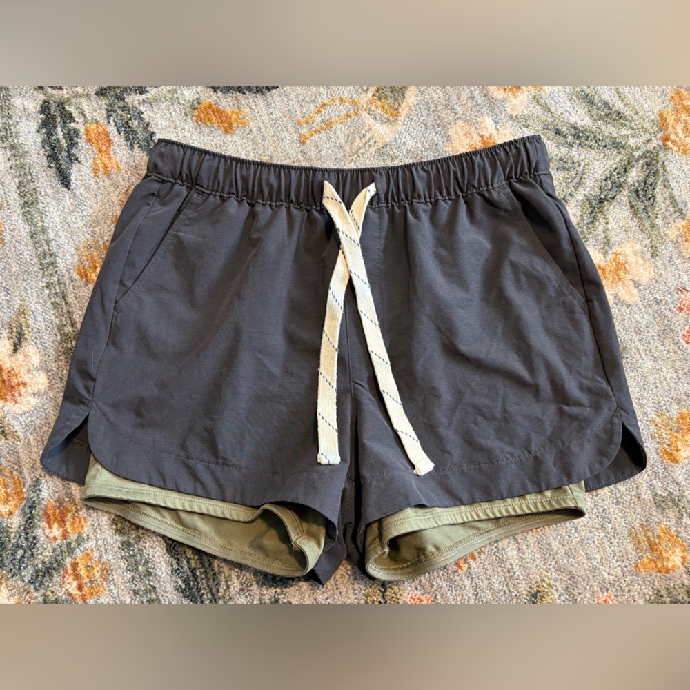 UpWest Gray and Olive Athletic Shorts